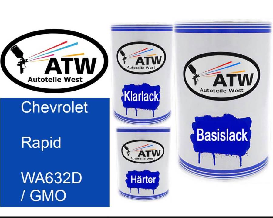 Chevrolet, Rapid, WA632D / GMO: 500ml Lackdose + 500ml Klarlack + 250ml Härter - Set, von ATW Autoteile West.